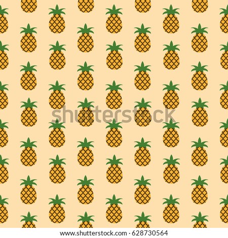 Seamless pattern in pineapples