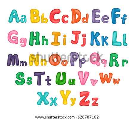 Cartoon Alphabet. Illustrated Uppercase and Lowercase Letters from A to Z

 Royalty-Free Stock Photo #628787102