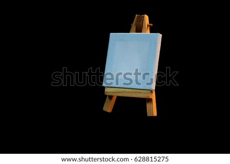 Isolated Easel with Background and a sign with Space for Text