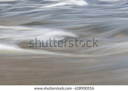 Smooth flowing fast water