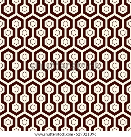Honeycomb grid abstract background. Outline repeated hexagon wallpaper. Seamless surface pattern with classic geometric ornament. Digital paper, textile print, page fill. Vector art