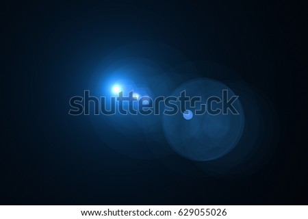 digital lens flare with bright light in black background used for texture and material Royalty-Free Stock Photo #629055026