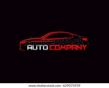 Car Logo Vector Illustration red and silver