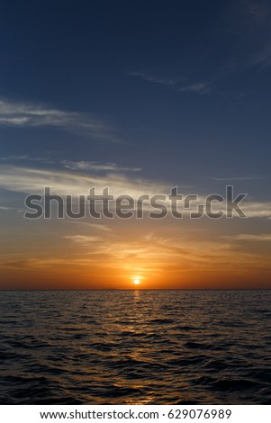 Picture of sunset on sea