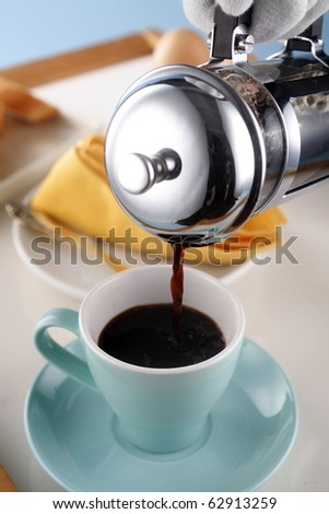 stock image of the coffee press