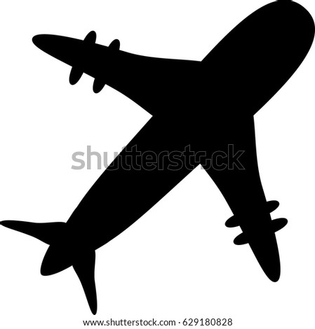 Beautiful silhouette of a plane