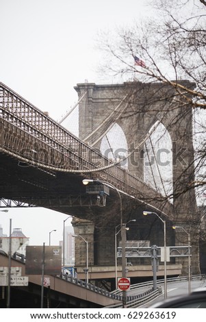 Brooklyn bridge, in New York.