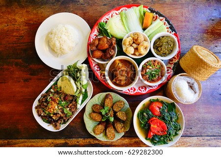 Northern food of Thailand Royalty-Free Stock Photo #629282300