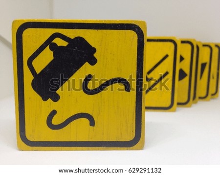 Traffic sign or warning signs That is what makes the driver have to practice.