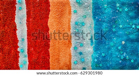 Abstract colors with stars background