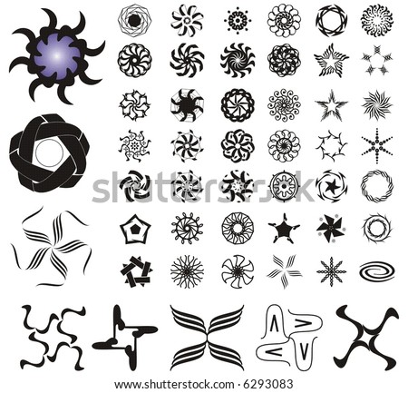 various objects and stars