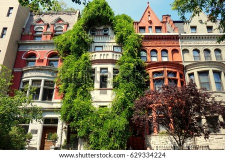 Houses in Upper West Side, New York Royalty-Free Stock Photo #629334224
