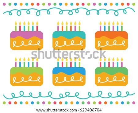 Happy Birthday Cakes and Borders