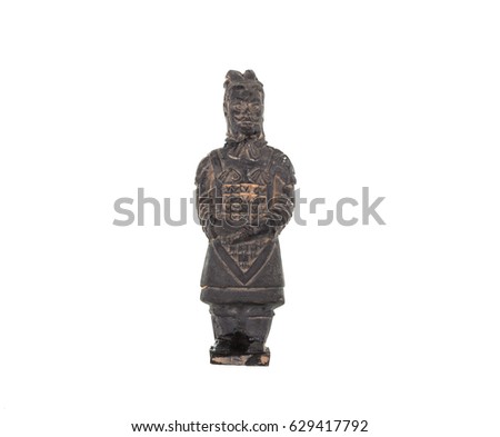 Ancient clay Chinese figurines, sculptures