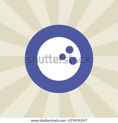 bowling ball icon. sign design. background