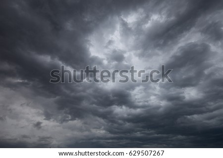 Dark clouds promise rain. Royalty-Free Stock Photo #629507267