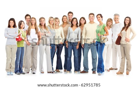 Happy people. Isolated over white background Royalty-Free Stock Photo #62951785