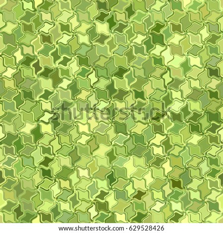 Green leaves mosaic texture background. Seamless pattern. Abstract geometric shapes gradient vector illustration