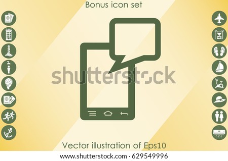 mobile and sms icon vector illustration EPS 10
