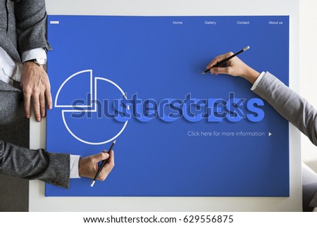 Hands working on network graphic overlay billboard on table