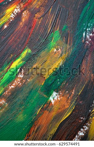 Brush strokes multicolored oil paint macro. Motley Abstract creative background