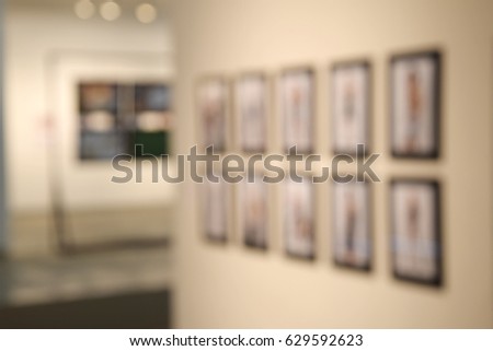 blur image of art Gallery Interior