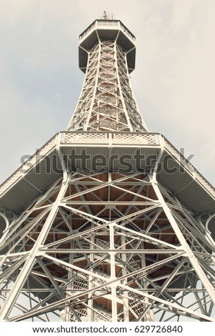 Observation tower of metal