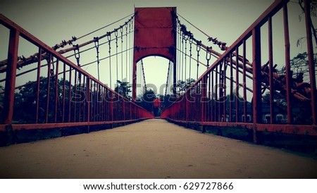 Red bridge....in LAOS - Fall in Love