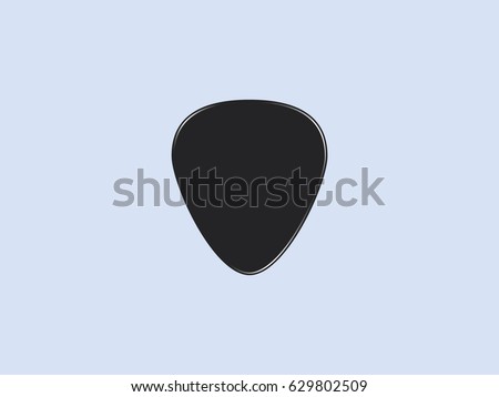 Guitar pick, black color