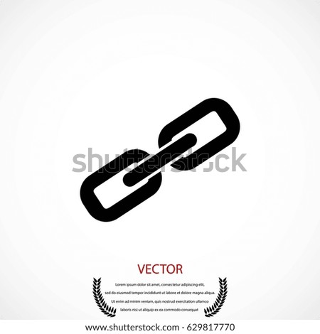 Chain link icon, flat design best vector icon