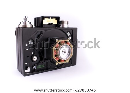 Camera in steampunk style made by hand from different parts and accessory