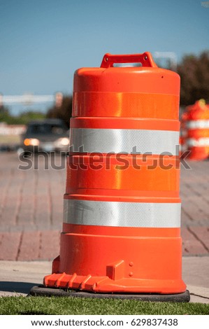 traffic pylons or safety cones