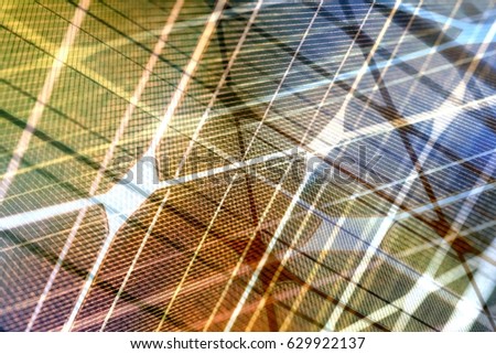 Abstract glass background, Solar energy spectrum with grid lines
