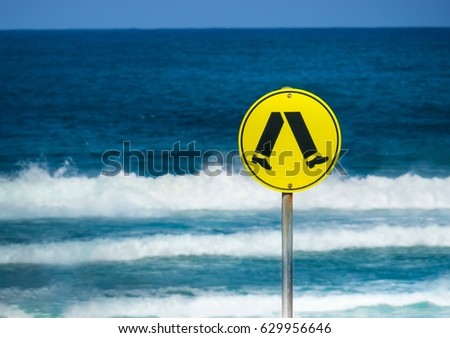  Street Sign On Blue Sea Background