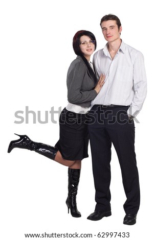 Couple man woman together isolated. More images of this models you can find in my portfolio