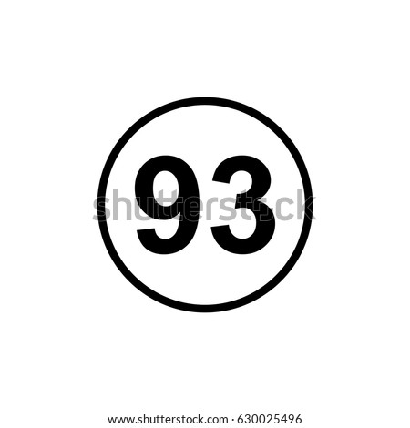 Number 93 icon illustration isolated vector sign symbol