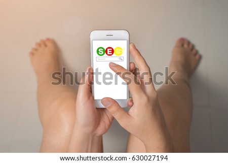 SEO Concept on smartphone screen