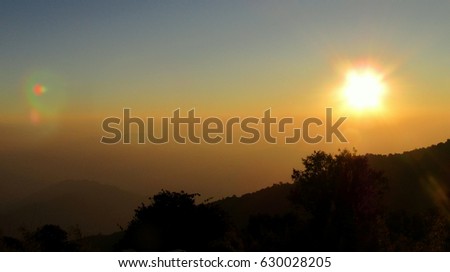 Morning View from Tiger Hill, Darjeeling, India