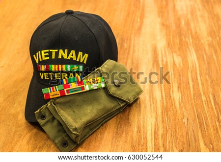Vietnam Veteran Ribbons With Magazine Holder Royalty-Free Stock Photo #630052544