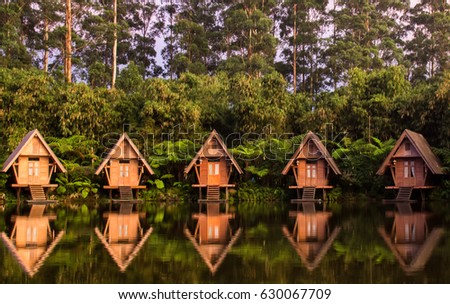 unique attraction in dusun bambu bandung indonesia Royalty-Free Stock Photo #630067709