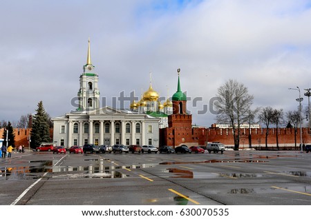 The Tula Kremlin in Russia, photographed with the Central square