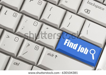 Button find job  on laptop keyboard