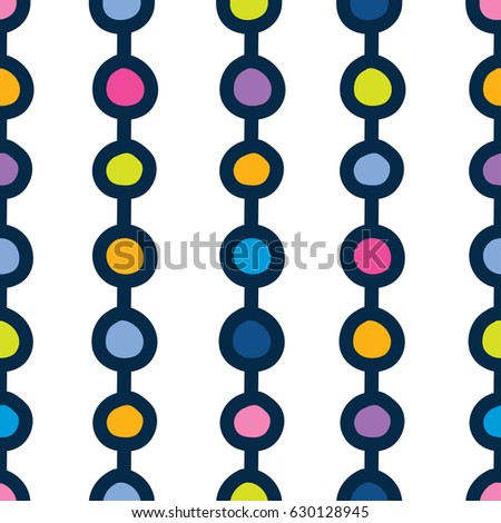 Cute polka dot seamless pattern. Chain.