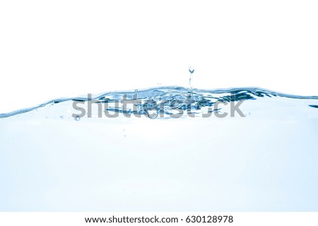 Water waves. Clear Water wave isolated on white background