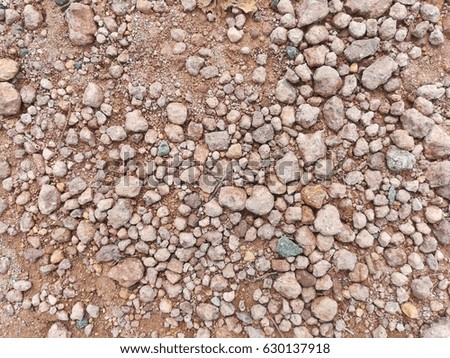 Pebbles on the ground