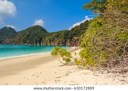 A quite and Peaceful beach at Lord Heaven Island, Lord Loughborough Island, Myanmar