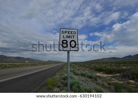 Speed Limit 80 sign