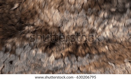 Beautiful brown fur blowing on the wind, luxury abstract natural texture, close up macro shot of animal hair.