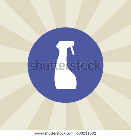 Wipe glass bottle icon. sign design. background