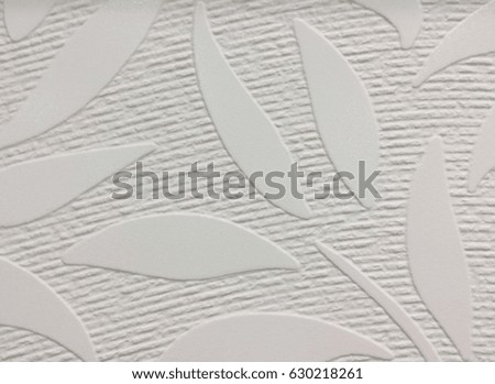 White leaf pattern wall seamless